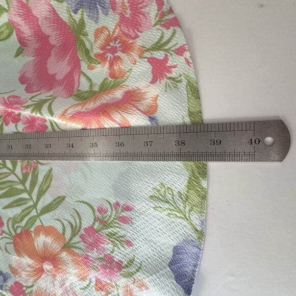 ENCHANTING Women’s Green Hawaiian Floral V-Neck Satin Chemise Nightgown 2X Boho - Picture 9 of 9